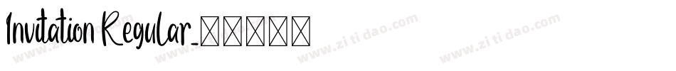 Invitation Regular字体转换